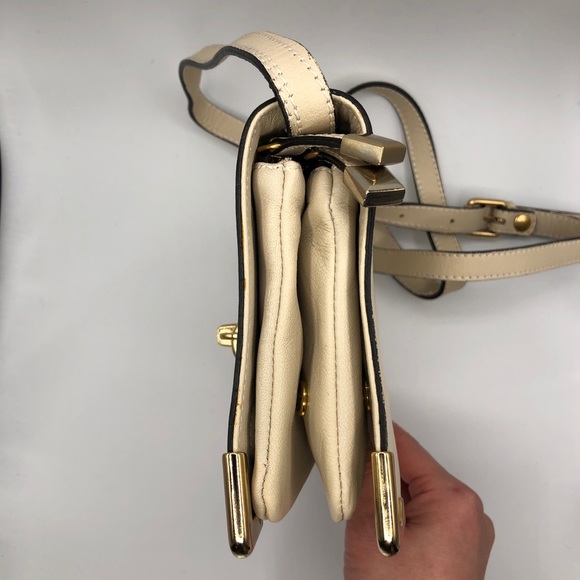 MASSIMO DUTTI CREAM LEATHER CROSSBODY - Picture 6 of 16